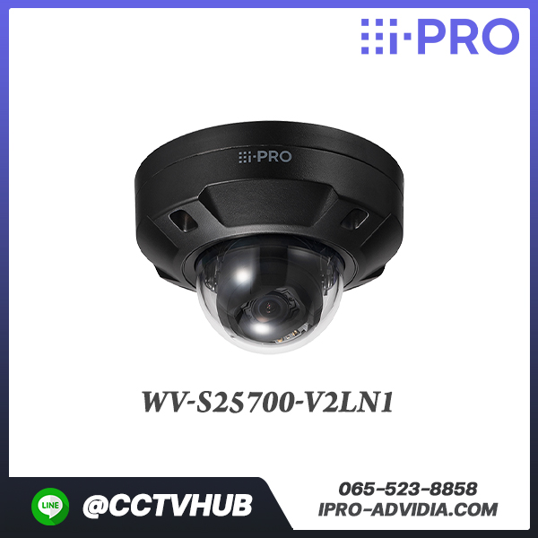 กล้องทรงโดม i-PRO รุ่น WV-S25700-V2LN1 S-series High resolution Network camera with AI engine