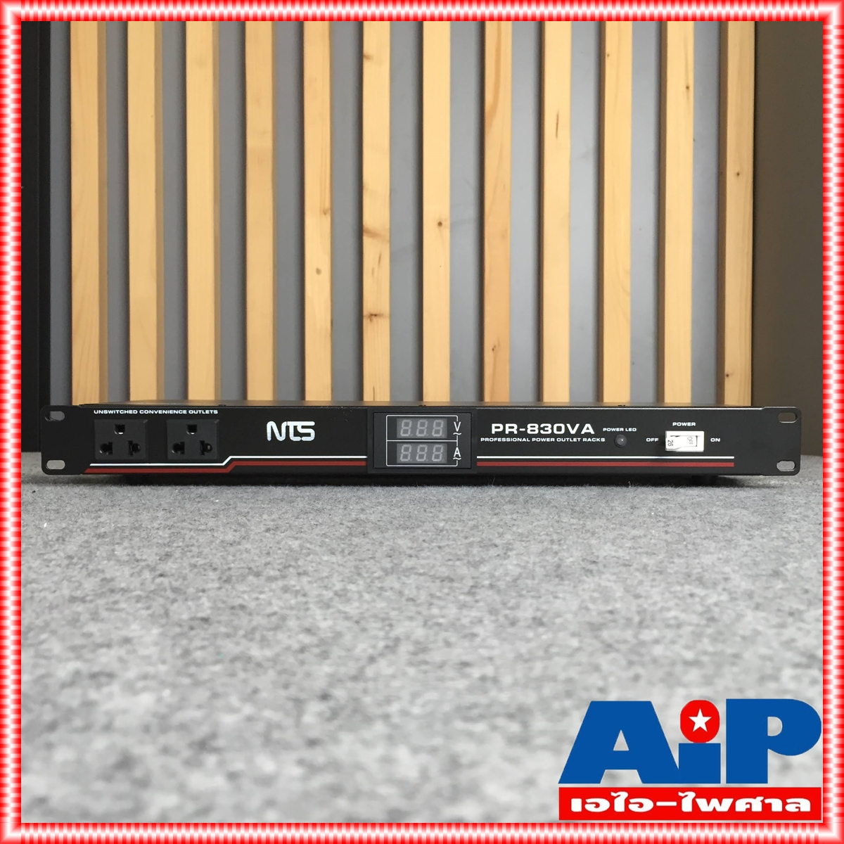 NTS PR830VAโชว์โวลท์และแอมป์ ปลั๊กรางจ่ายไฟสำหรับติดแล็ค BREAKER OUTLET PR 830 VA PR-830VA PR830 PR-830