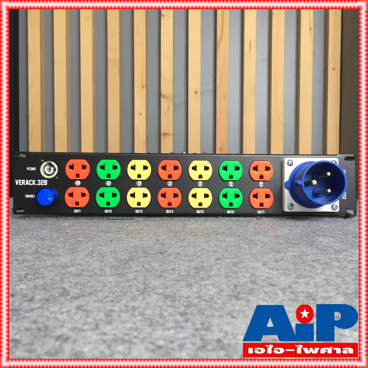 TECHCRON AC-32A M2 ชุดโหลดไฟ ชุดจ่ายไฟ AC 32A ชุดโหลดไฟใช้งานกับเพาเวอร์แอมป์ ชุดจ่ายไฟ 2 หน้าจอ สินค้าโรงงาน MEGATECH