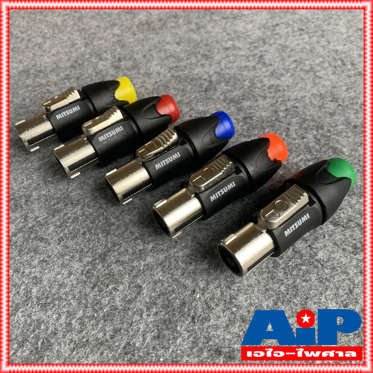 MITSUMI 911S06EX SPEAKON สีส้ม เสริมเหล็ก ราคาต่อ1ตัว ปลั๊กลำโพง หัวspeakon สเปคคอนตัวผู้ สเปคคอน สเปคค่อนลำโพง สเปคค่อน เอไอ-ไพศาล