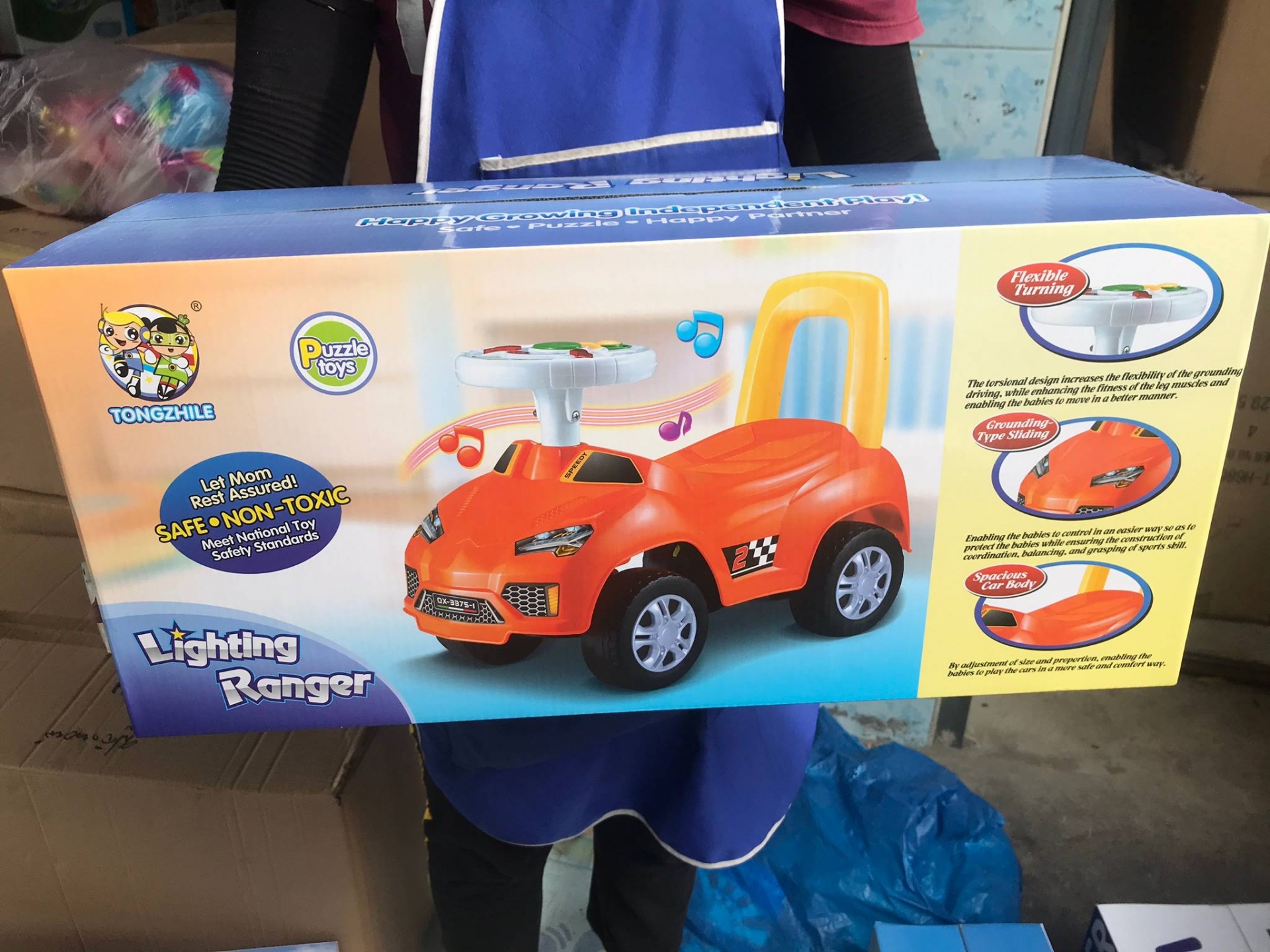 QX-3375-1-7077 ของเล่นรถไถขา มีเสียงไฟ คันละ