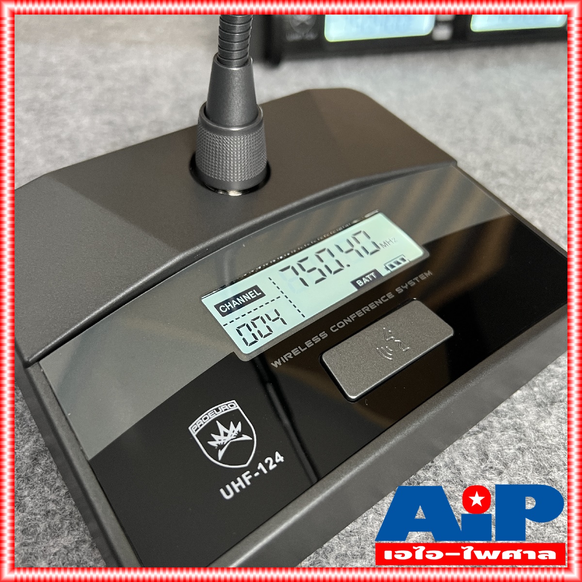 PROEUROTECH UHF124 ไมค์ลอยตั้งโต๊ะ4ตัว ก้านยาว60CM UHF 124 UHF-124 ไมค์ประชุม ชุดประชุมไร้สาย ไมค์ประชุมไร้สาย ความถี่ใหม่ กสทช เอไอ-ไพศาล