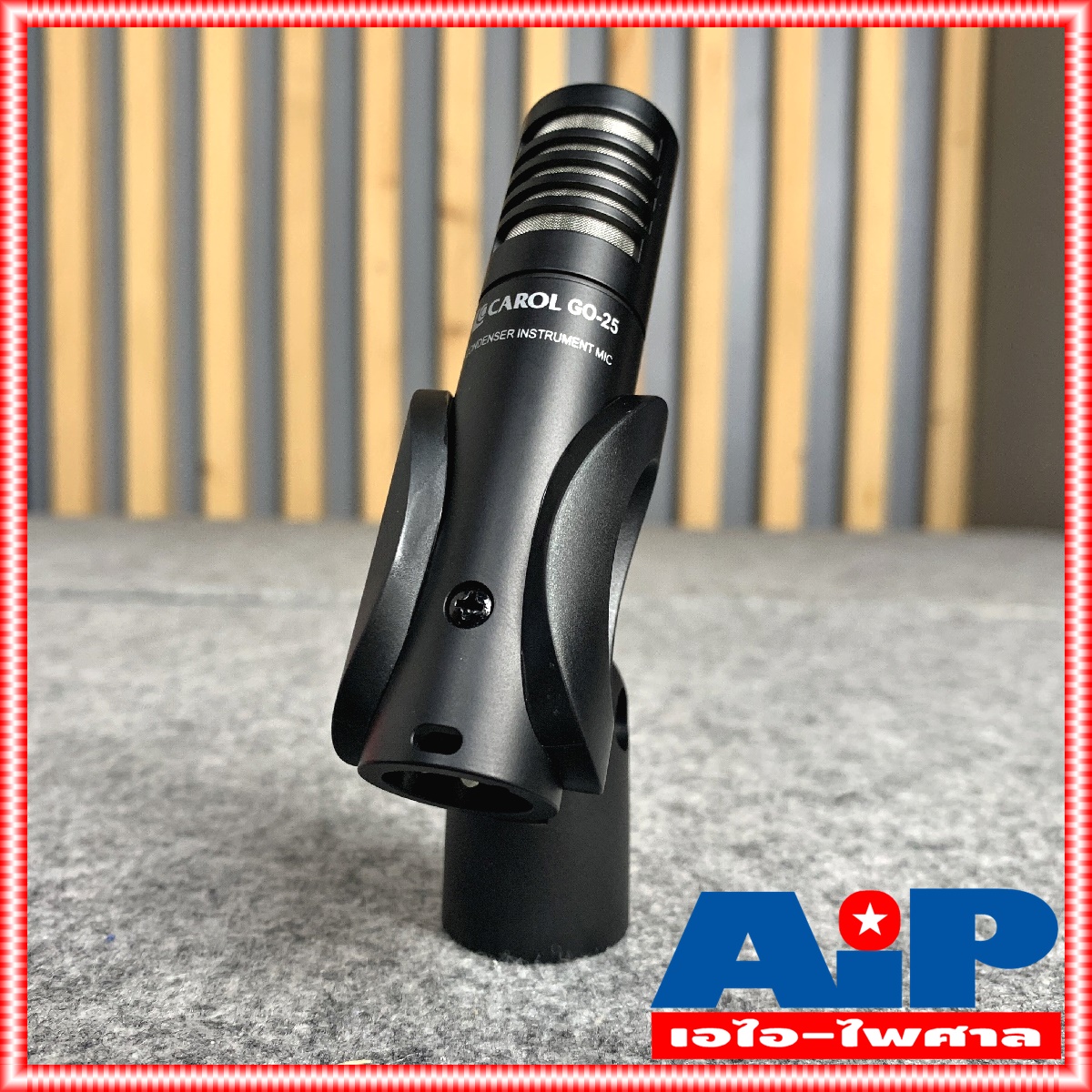 CAROL GO-25 ไมค์คอนเดนเซอร์ (การใช้งานต้องใช้ไฟเลี้ยง) GO25 ไมค์HI-HAT condenser microphone ไมค์เครื่องดนตรี ไมค์กลอง ไมค์ไฮแฮท เอไอ-ไพศาล