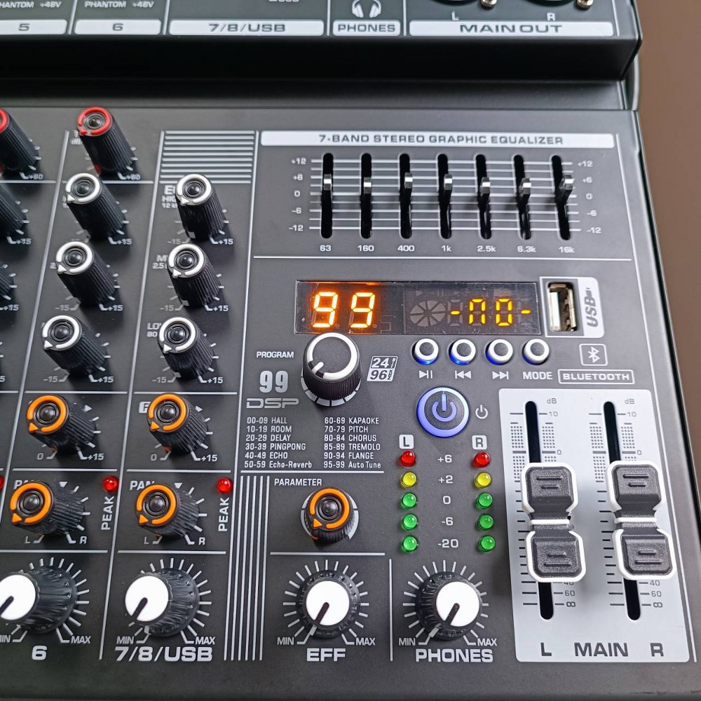 TADA CHAMP-8 MIXER มิกเซอร์อนาล็อก 8 แชนแนล บลูทูธ Bluetooth mixer เอฟเฟคแท้ ธาดา TA DA CHAMP 8 CHAMP8 เอไอ-ไพศาล