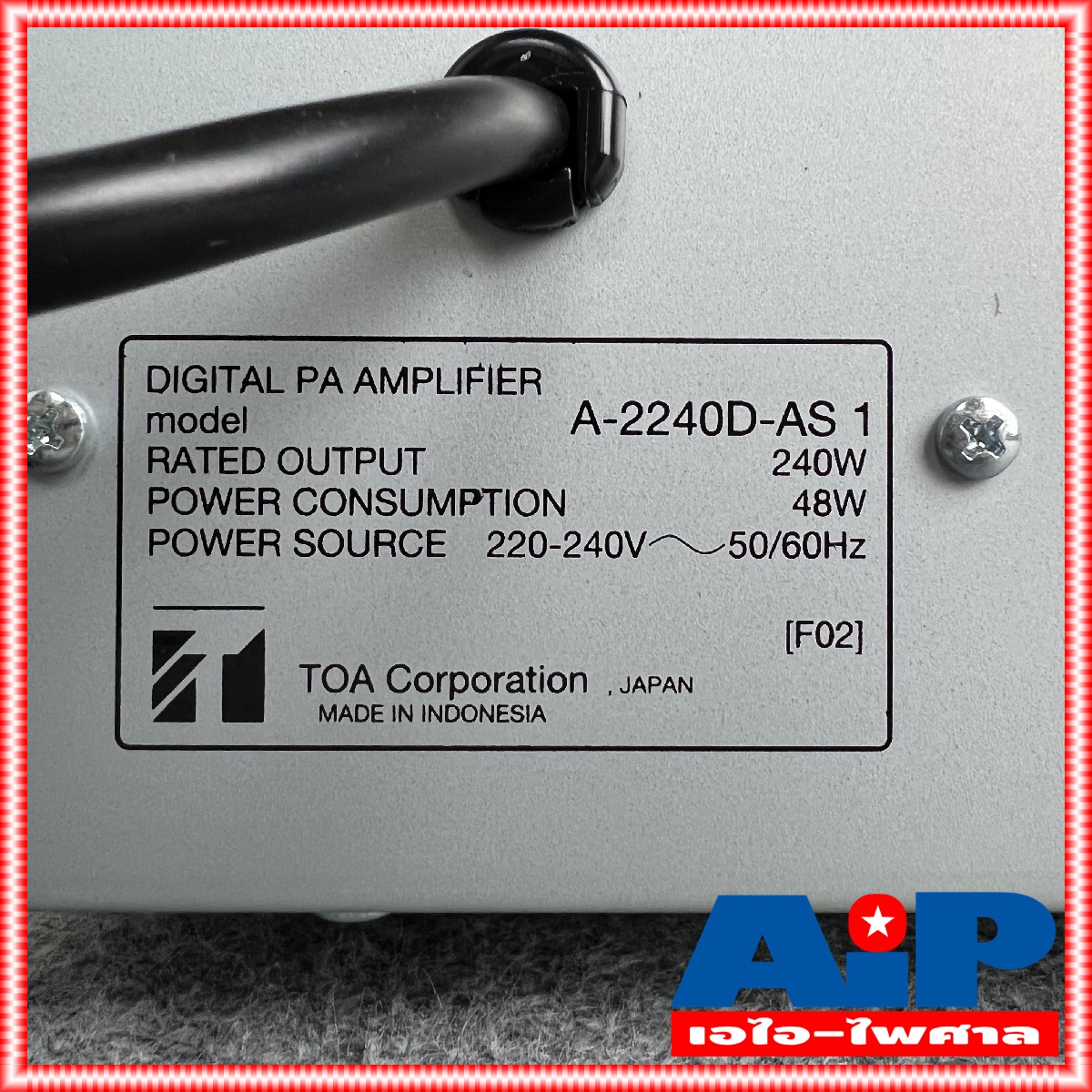 TOA A-2240D-AS แอมป์ เครื่องขยายเสียง A 2240 D AS A2240AS AMP amp แอมป์ แอมป์TOA เครื่องเสียง A2240 A2240D เอไอ-ไพศาล