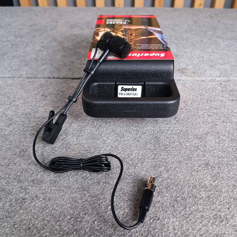 SUPERLUX PRA-383TQG ไมค์เครื่องดนตรี ไมโครโฟนคลิปออน ไมค์เครื่องดนตรี ไมโครโฟน เครื่องเป่า Clip-On Gooseneck Mic PRA 383TQG PRA383TQG เอไอ-ไพศาล