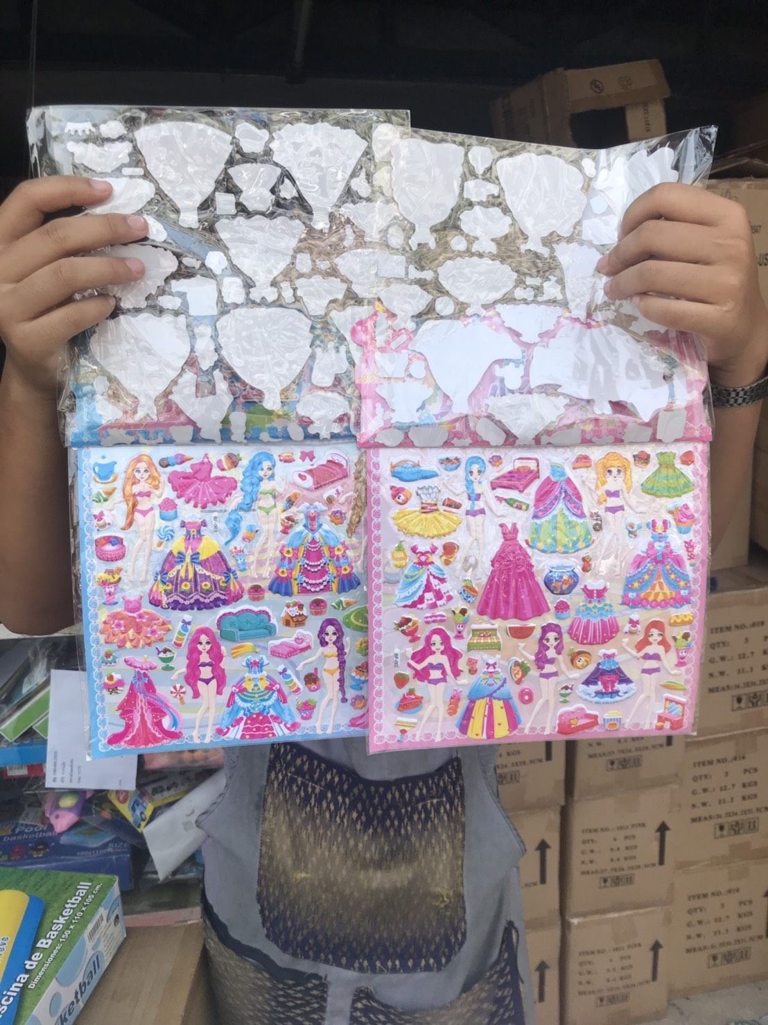 BF-001-006 ของเล่นเด็กสติ๊กเกอร์เจ้าหญิง 1 ชุด 2 แผ่น ปลีกชุดละ