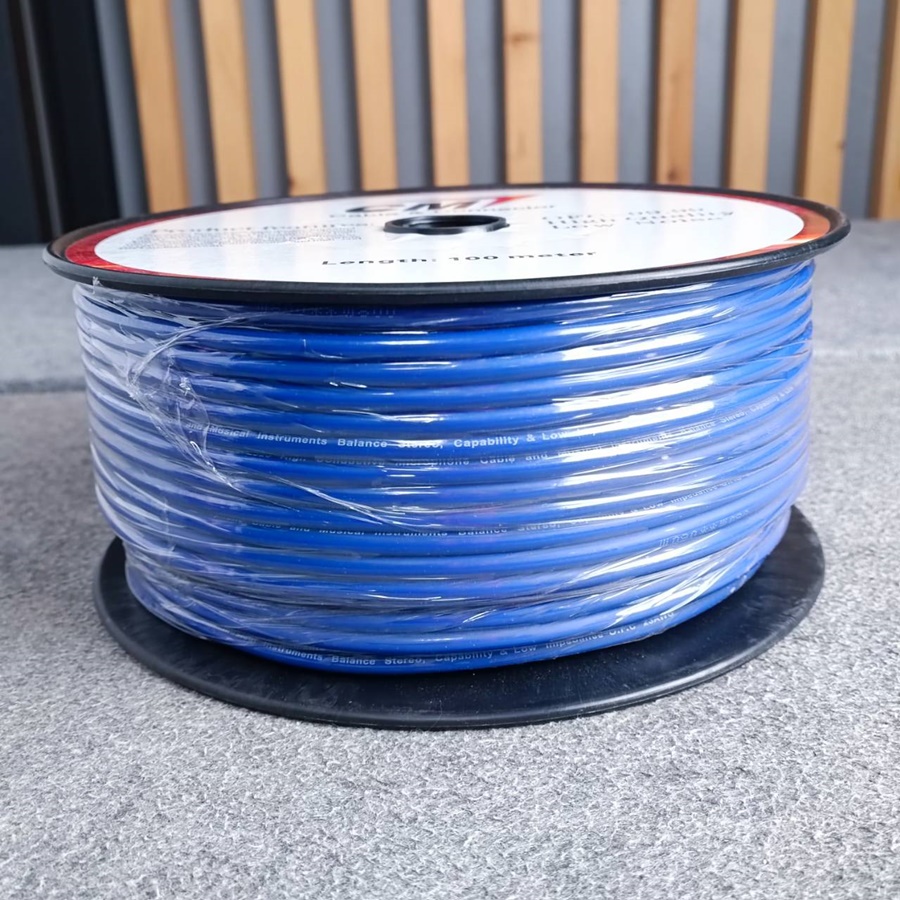 ขด100เมตร CM สายไมค์สเตอริโอ 6mm M2-2323 สีน้ำเงิน 100M 23AWG สายไมค์ST M2 2323 สีน้ำเงิน สายสัญญาณ ST สายไมค์CM สายไมค์ 6mm เอไอ-ไพศาล