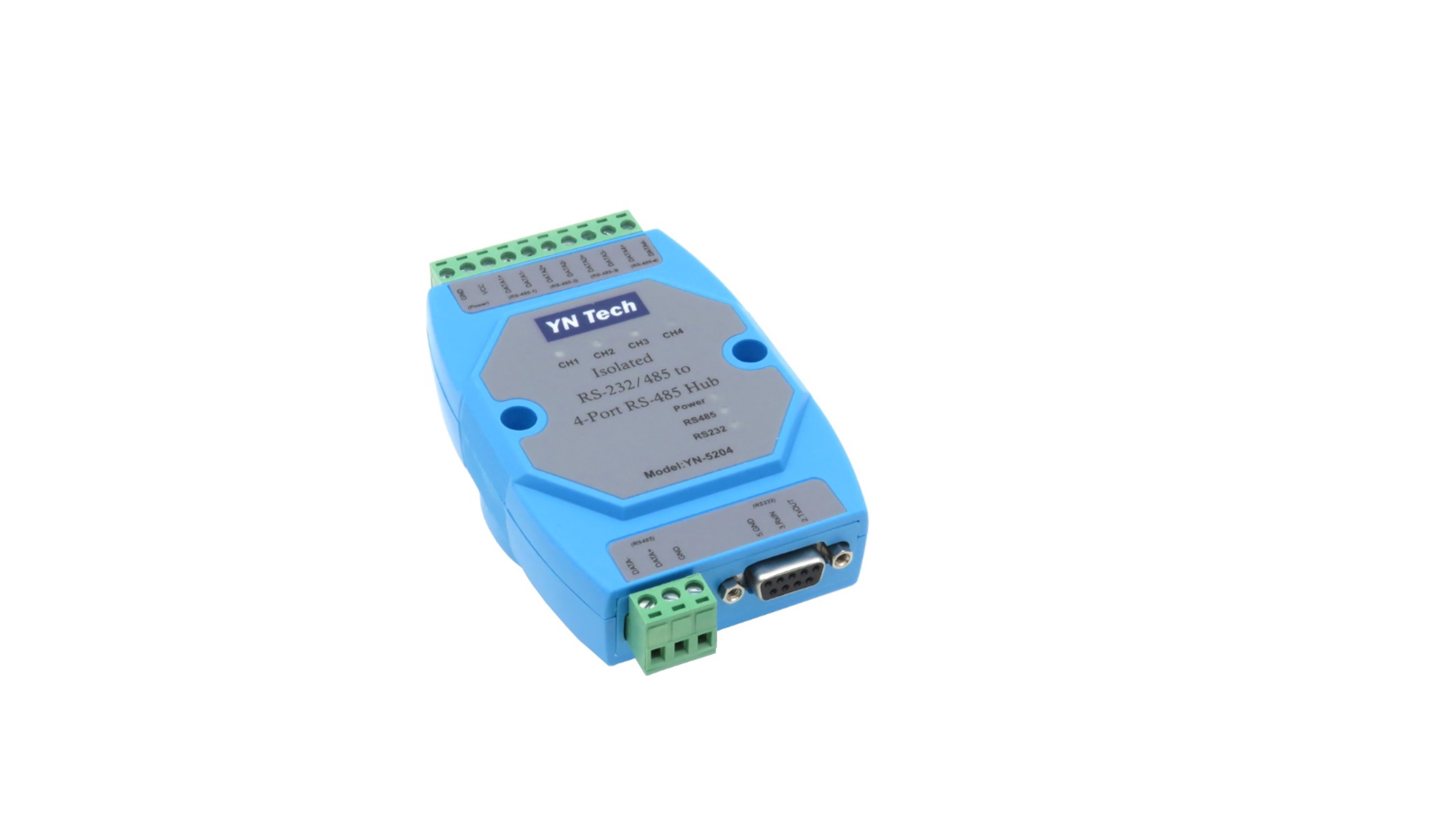 YN-5204 - isolated 4-port RS485 hub