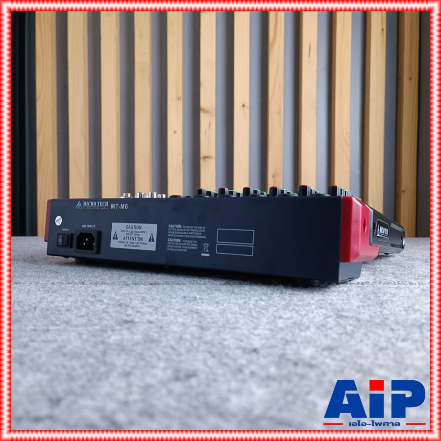 MICROTECH MT-M6 mixer มิกเซอร์ 6 ช่องไมค์ เอฟเฟคแท้ มีบลูทูธ ไมโครเทค มิกซ์คาราโอเกะ MT M 6 MTM6 เอไอ-ไพศาล