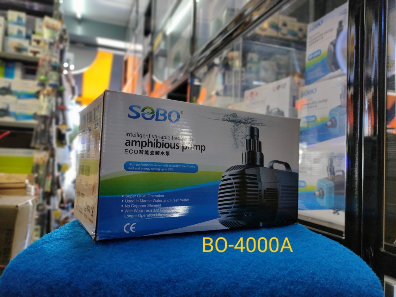 SOBO BO-4000A ปั๊มน้ำประหยัดไฟ 4000L/H กำลังไฟ 25W.