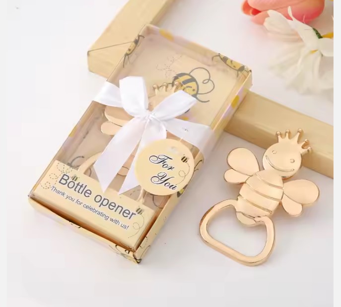 ของชำร่วยที่เปิดขวด ราชินี ผึ้ง สีทอง สวยหรู ของขวัญ ของชำร่วยงานแต่งงาน แบบน่ารัก ๆ ผึ้งที่เปิดขวด 201551