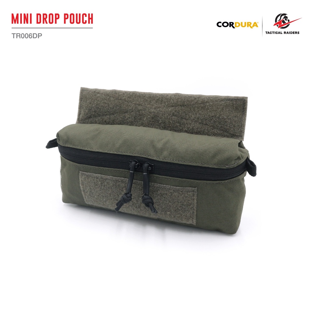 กระเป๋าติดเวส สีดำ-สีเขียว Mini Drop Pouch [ TR006DP ] ( Tactical Rider )