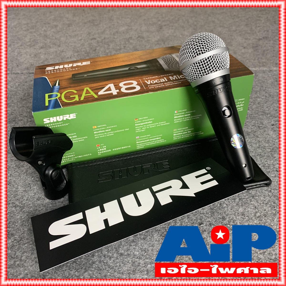 SHURE แท้ รุ่น PGA48-LC *แท้มหาจักร* PGA48 PGA-48 Dynamic Microphone +++ ชัวร์ ไมค์ ไมค์สาย ไมค์ร้อง