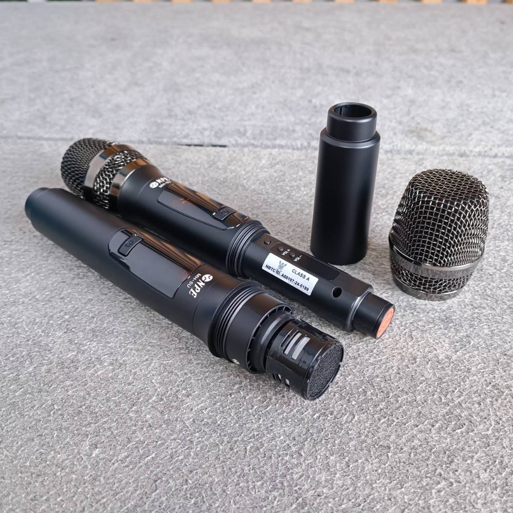 NPE PW-52 /MH-5U/MH-5U ไมค์ลอย PW 52 เครื่องรับเล็ก พร้อมกระเป๋าเก็บไมค์ ชุดไมโครโฟน ไร้สาย ถือคู่แบบพกพา PW52 / MH5U เอไอ-ไพศาล