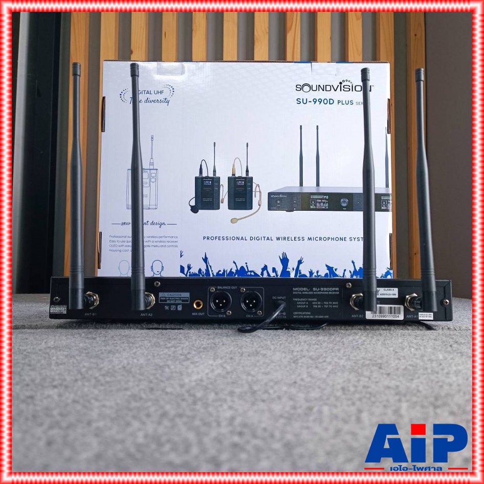 SOUNDVISION SU-990D/BTP (CB) ไมค์ลอยคาด+หนีบ ชุดไมค์ลอยดิจิตอลแบบหนีบปกเสื้อและคาดศรีษะเกี่ยวหู ย่าน UHF คลื่นความถี่ที่ได้รับอนุญาติถูกต้องจาก กสทช. SU 990 D SU 990D SU990D เอไอ-ไพศาล