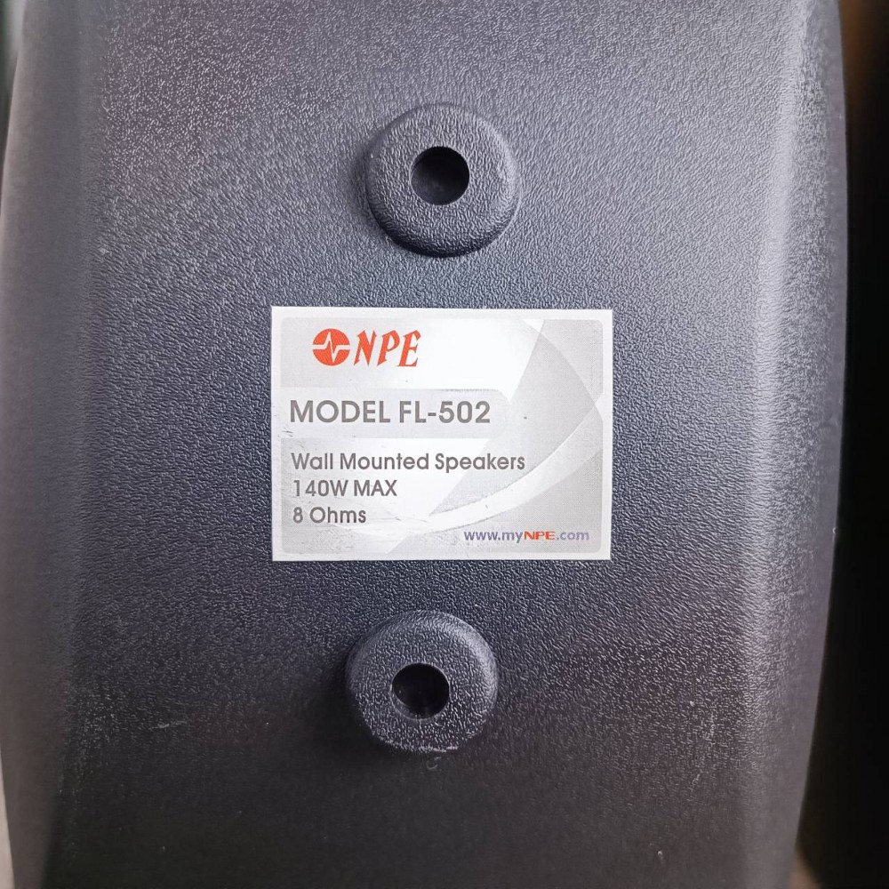 *ราคาต่อ1คู่ 2ใบ* ตู้ลำโพง NPE 5 นิ้ว รุ่น FL-502 สีดำ ลำโพงติดผนัง FL502 พร้อมขาแขวน ลำโพงแขวน 5 นิ้ว เอไอ-ไพศาล