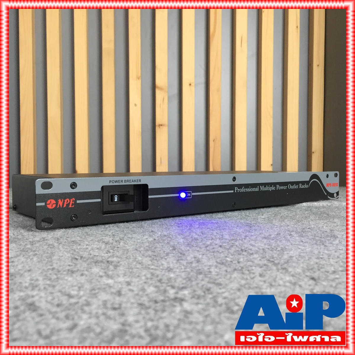 ปลั๊กพ่วงติดแร็ค NPE MPR801G ปลั๊กติดแร็ค ปลั๊กไฟตู้แร็ค ปลั๊กไฟติดตู้แร็ค รางปลั๊ก ปลั๊ก ติดแร็ค MPR 801 G AC Outlet