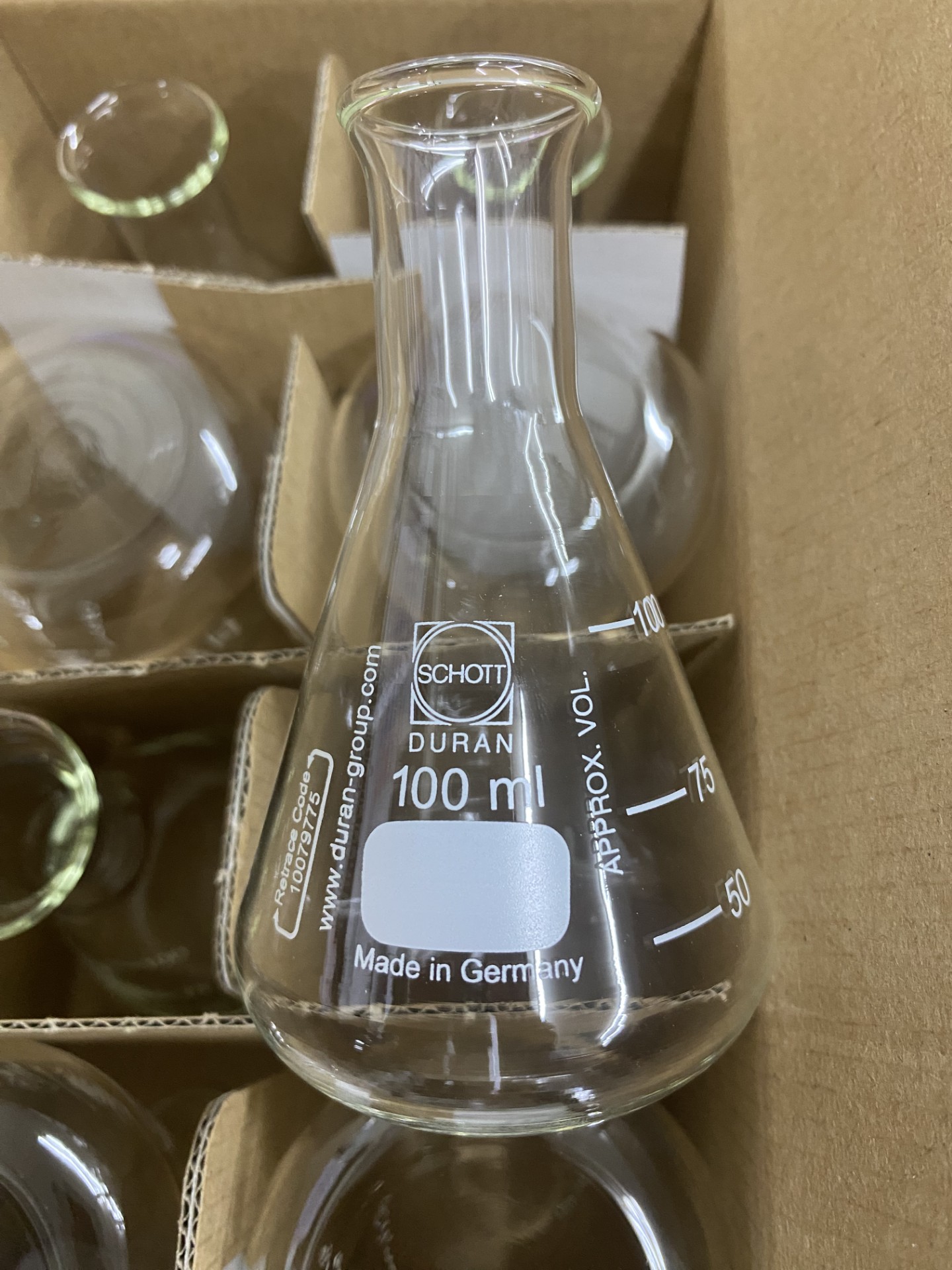 ขวดรูปชมพู่ Erlenmeyer Flask, 25-5000 ml-Duran