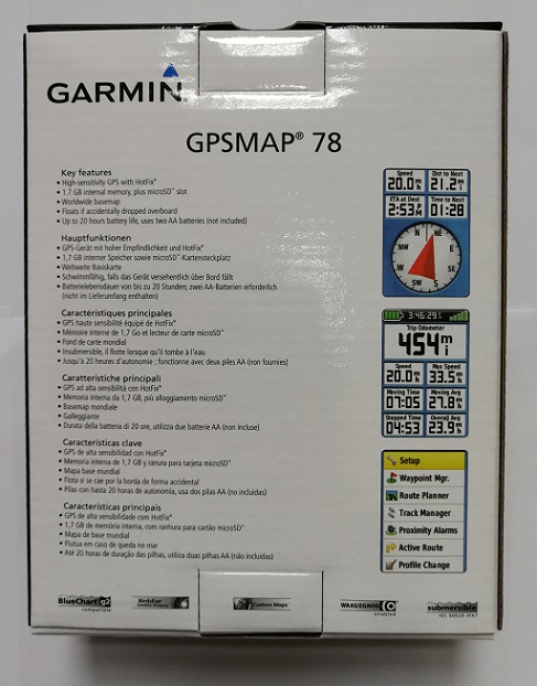 Garmin GPSMAP 78 เมนูไทย พร้อมแผนที่ทะเล Bluechart g2