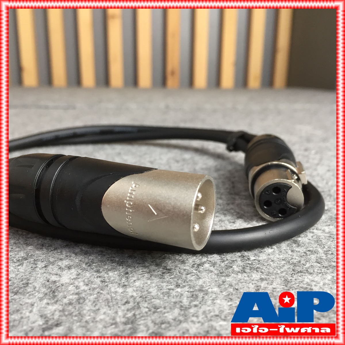 1เมตร AMPHENOL สาย XLRผู้-เมีย 1M CA03-04-C-001 สาย cannon ผู้ ออก cannon เมีย 1เมตร สายสัญญาณ XLR ผู้ - XLR เมีย ความยาว1เมตร