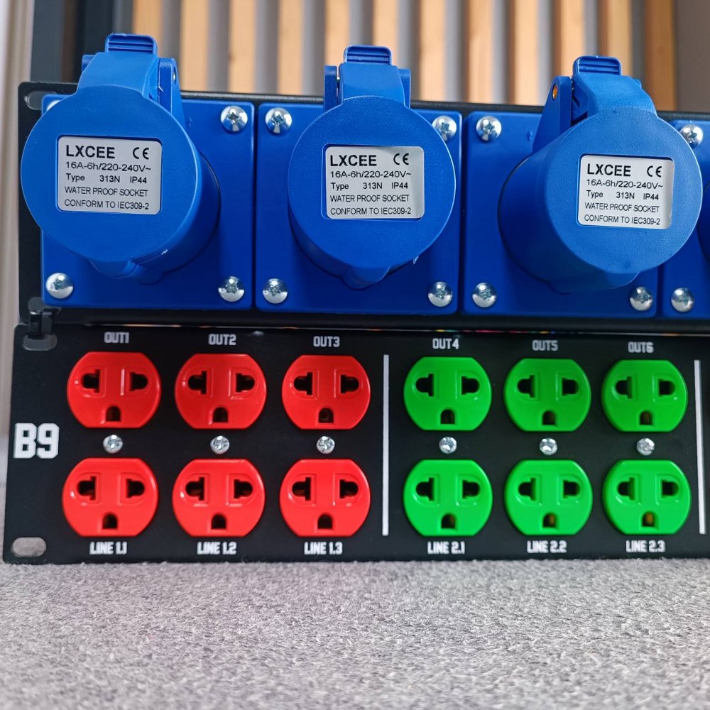 TECHCRON B9 /PWR-6 ชุดโหลดไฟ 4U ไฟ3เฟส ชุดโหลดจ่ายไฟ ปลั๊กโหลด3เฟส เพาเวอร์ปลั๊ก B9-PWR 6 B9/PWR6 เอไอ-ไพศาล