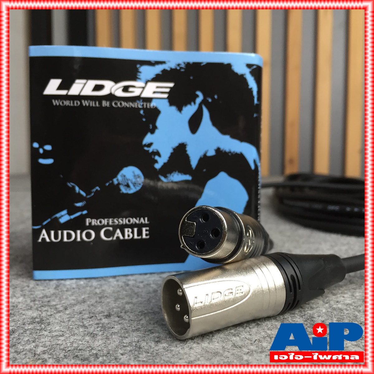 สาย10เมตร LIDGE YM-381 สายXLR เมีย-ผู้(CANNONหัวท้าย) YM381 สายXLR หัวท้าย YM 381 สาย XLR ผู้ ออก XLR เมีย สายไมค์10เมตร