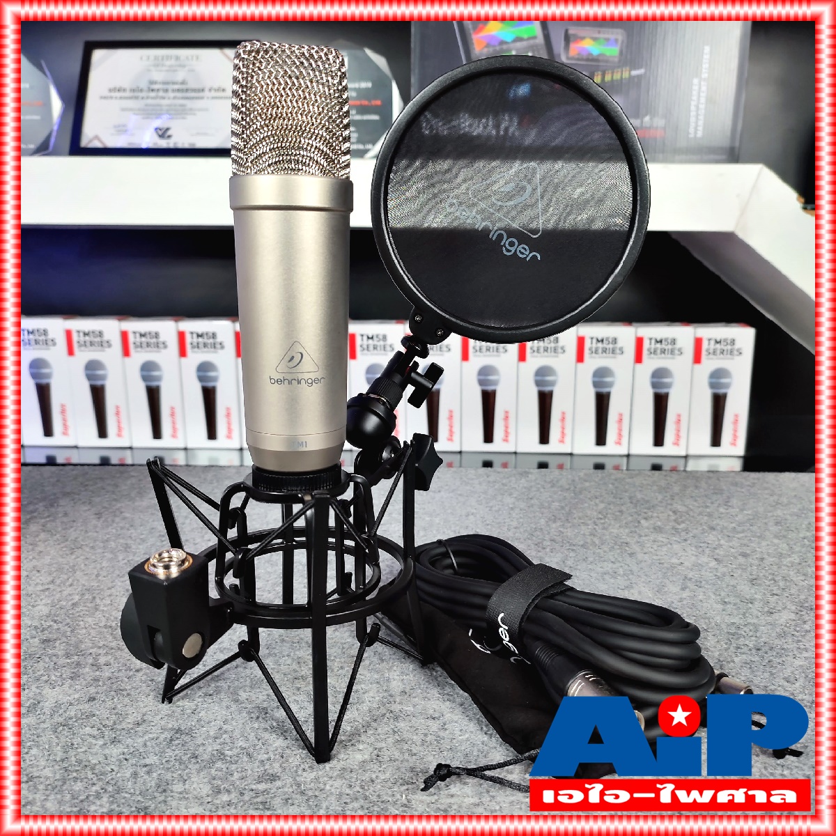 BERINGER TM-1 ไมค์สตูดิโอ ไมค์โครโฟนสตูดิโอ ไมโครโฟนคอนเด็นเซอร์ ไมค์สตูดิโอBERINGER TM 1 TM1 เอไอ-ไพศาล
