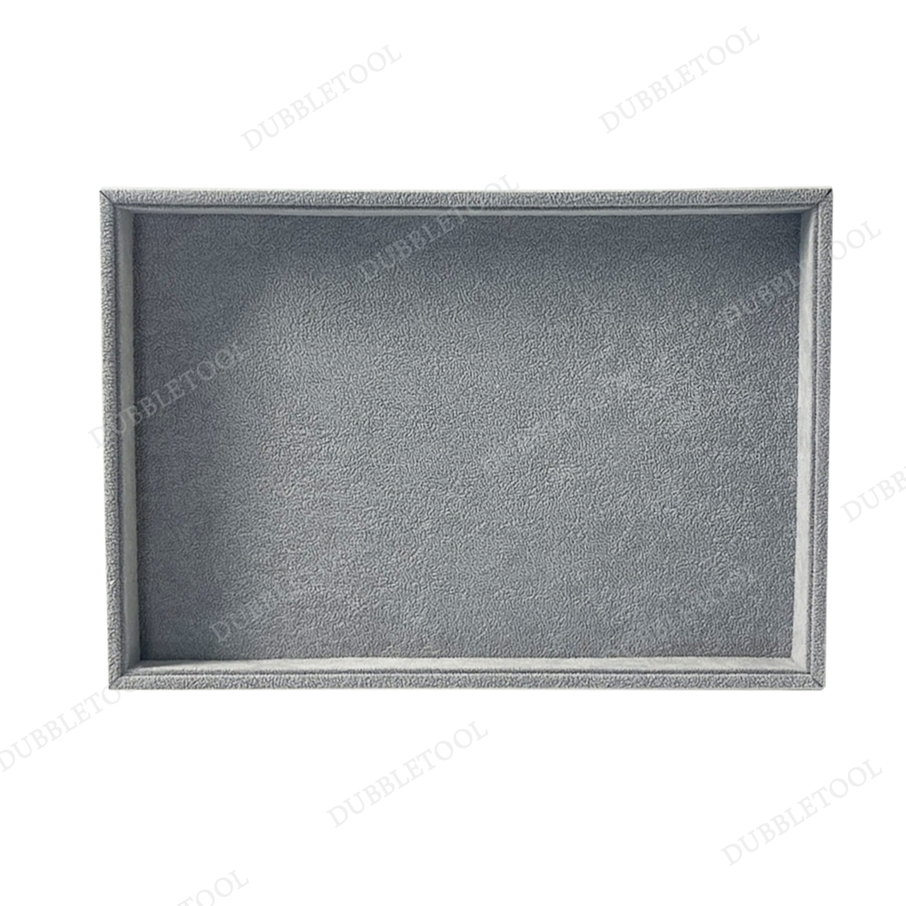 กล่องถาดเรียบ ถาดเรียบกำมะหยี่ ขนาด 35x24x3 ซม. ถาดเรียบกำมะหยี่สีเทา ด้านในบุกำมะหยี่ ถาดวางโชว์แหวนเครื่องประดับ