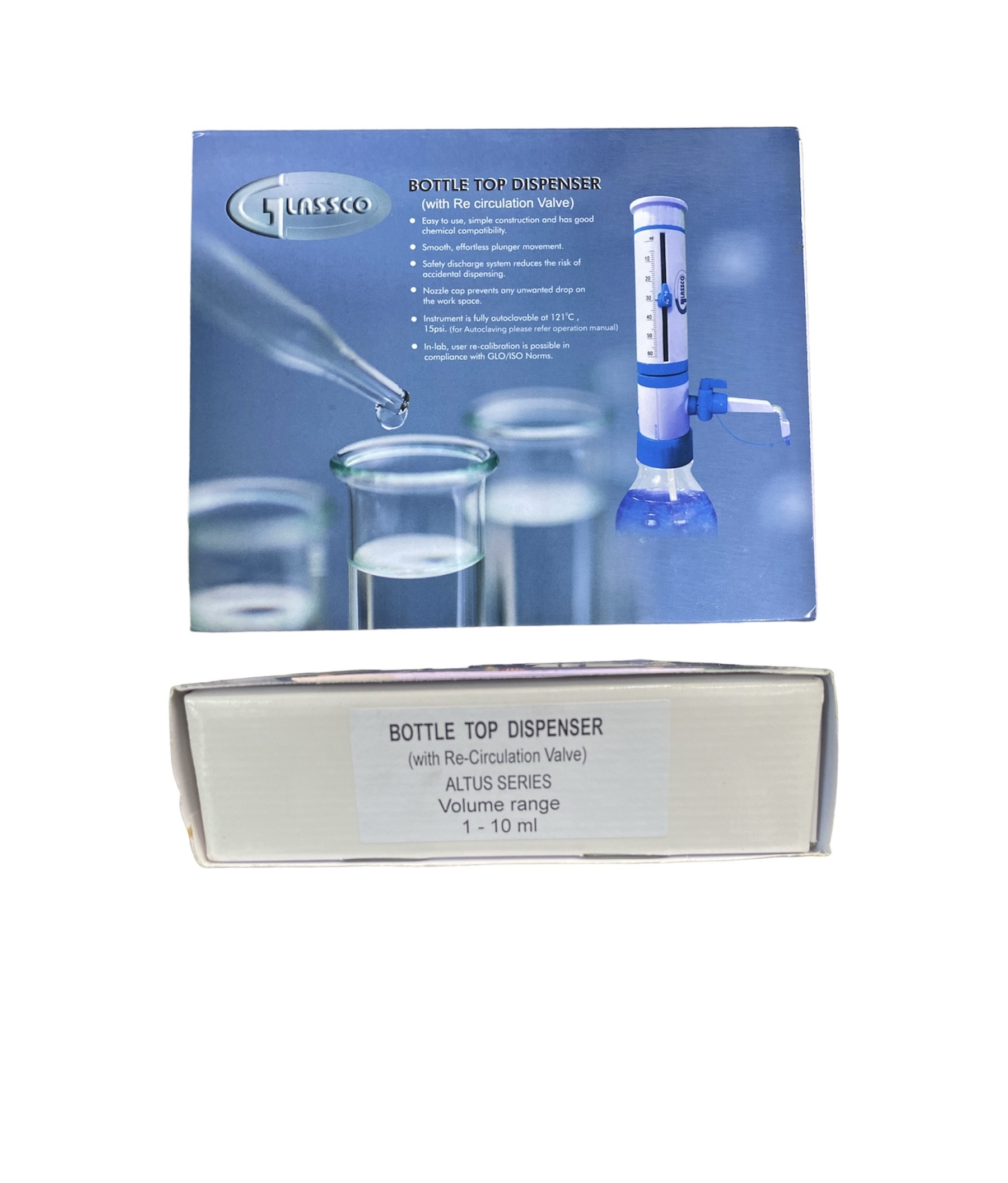 Dispenser เครื่องดูดจ่ายสารละลาย 1-10 ml -Glassco