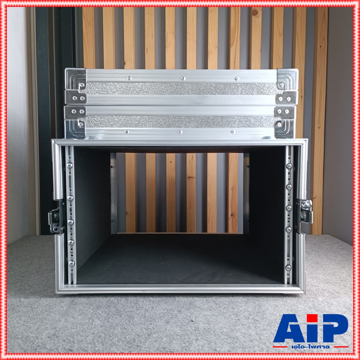 COMPACT B-6U 2ฝาหน้า-หลัง ลึก21" ผิวอลูมิเนียม แร็ค กล่องใส่เครื่องเสียง แร็คลึก21นิ้ว RACK6U เอไอ-ไพศาล