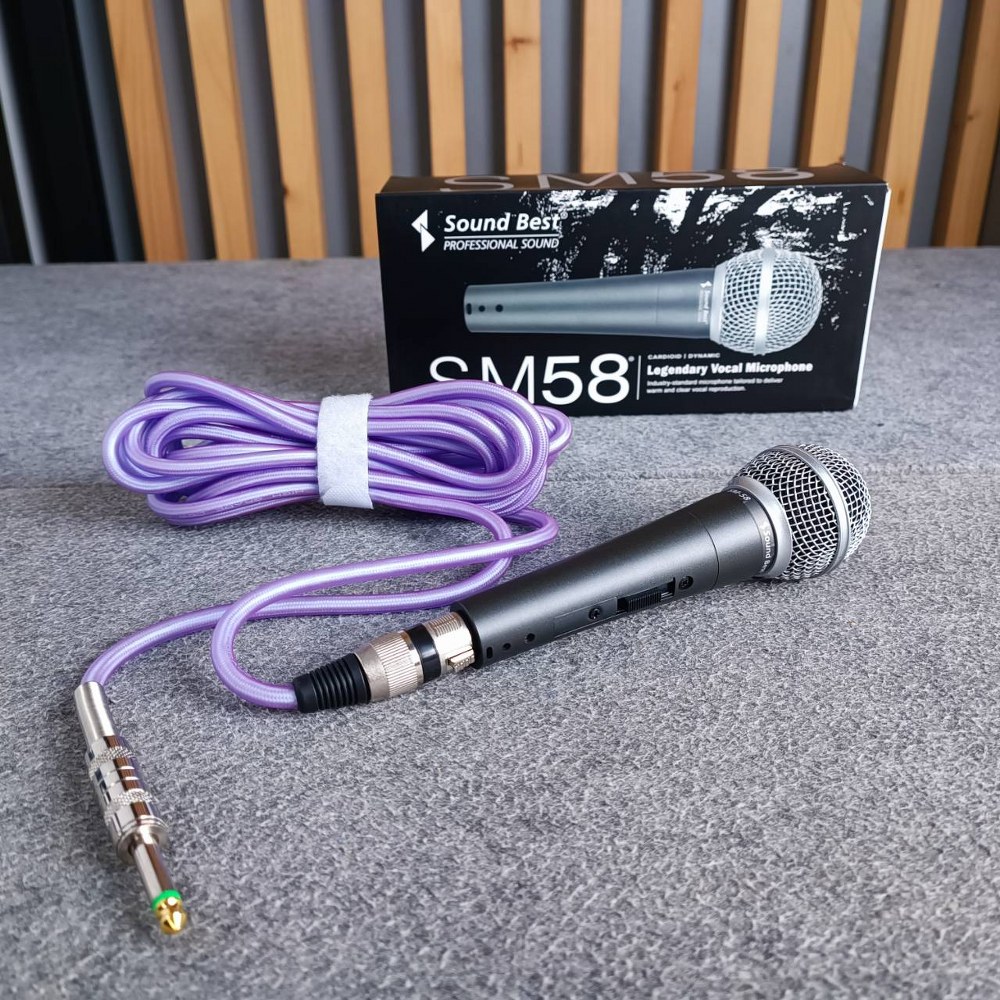 Soundbest SM-58S ไมค์สาย ไมโครโฟนไดนามิค ไมโครโฟน ไมค์ Microphone Sound best SM 58 SM58 SM58S เอไอ-ไพศาล