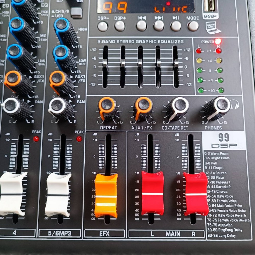 TADA NEW6-99DSP MIXER มิกเซอร์6 แชนแนล Bluetooth บลูทูธ เอฟเฟคแท้ ธาดา NEW6 99DSP เอไอ-ไพศาล