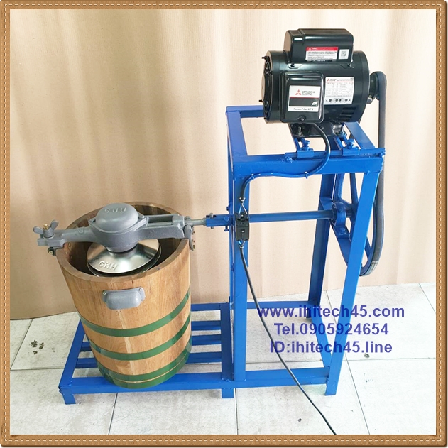 เครื่องปั่นไอติมพร้อมมอเตอร์มิตซูบิชิ ใบพัดสแตนเลส ฝาปิดสแตนเลส ถังปั่นสแตนเลส