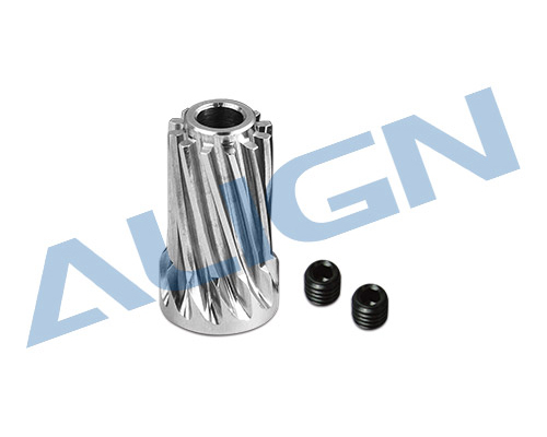 พีเนียน ใช้กับ ฮอ 700E/800E เฟืองเฉียง รู6มิล 12ฟัน เฉียง Motor Slant Thread Pinion Gear 12T (L27)