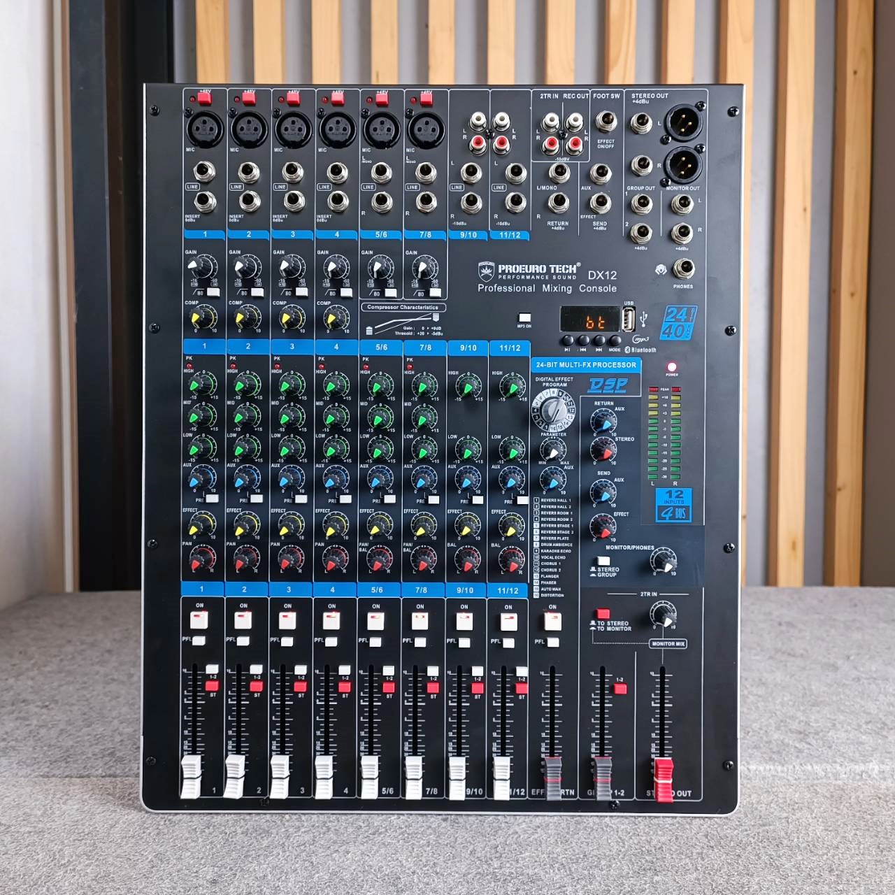 PROEUROTECH DX-12 MIXER+บูลทูส มิกเซอร์ อนาล็อก โปรยูโรเทค DX 12 DX12 เอไอ-ไพศาล