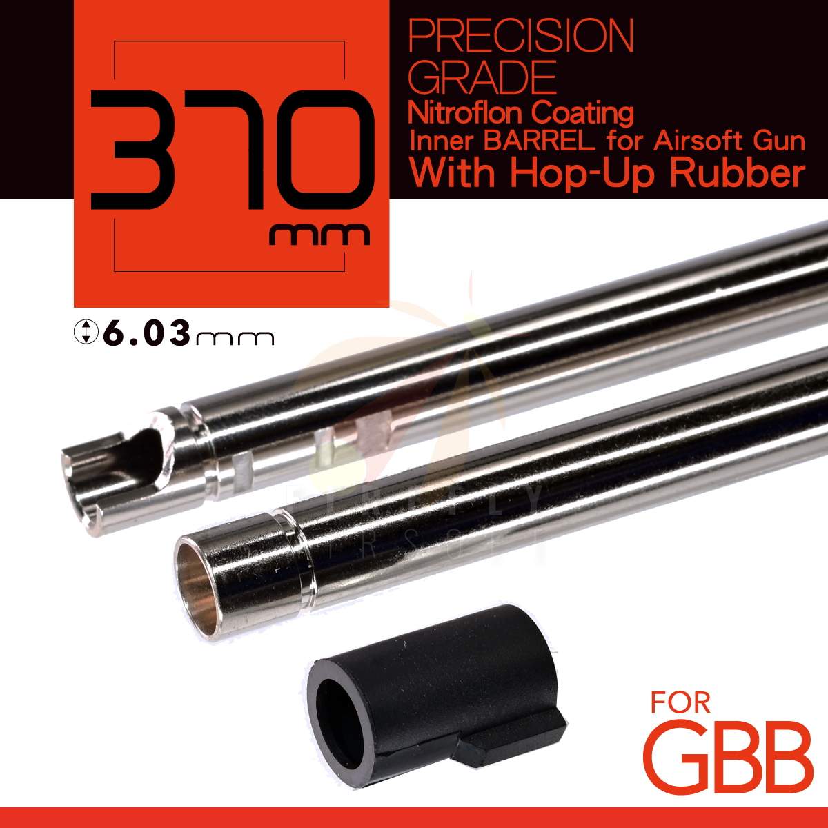 370mm UNICORN Nitroflon Coating 6.03MM Ultimate Precision Inner Barrel For GBB