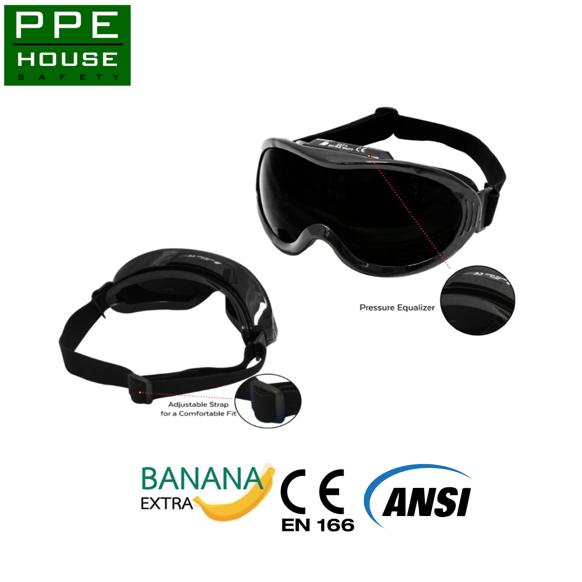 แว่นตางานเชื่อม เลนส์ IR 5 Welding Goggles KWG272
