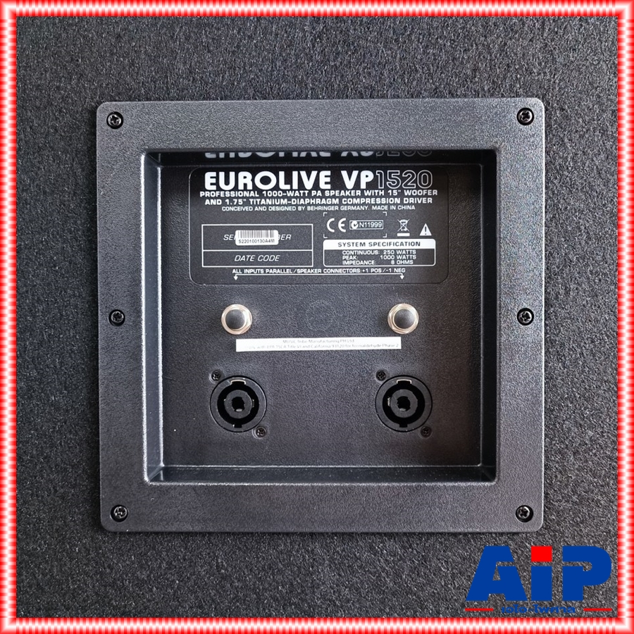 1ใบ BEHRINGER VP-1520 ตู้ลำโพง15นิ้ว ลำโพงกลางแจ้ง เป็นลำโพงแบบ Passive 2 ทาง ทนกำลังขับ 250 วัตต์ VP 1520 VP1520 +++ เอไอ-ไพศาล