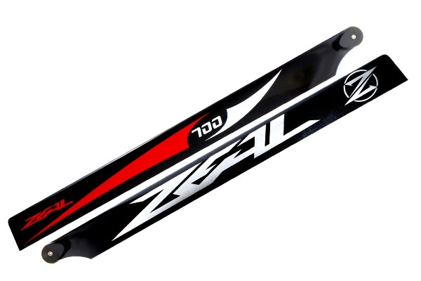 ZEAL 700 mm Carbon Fiber main blades (Red)