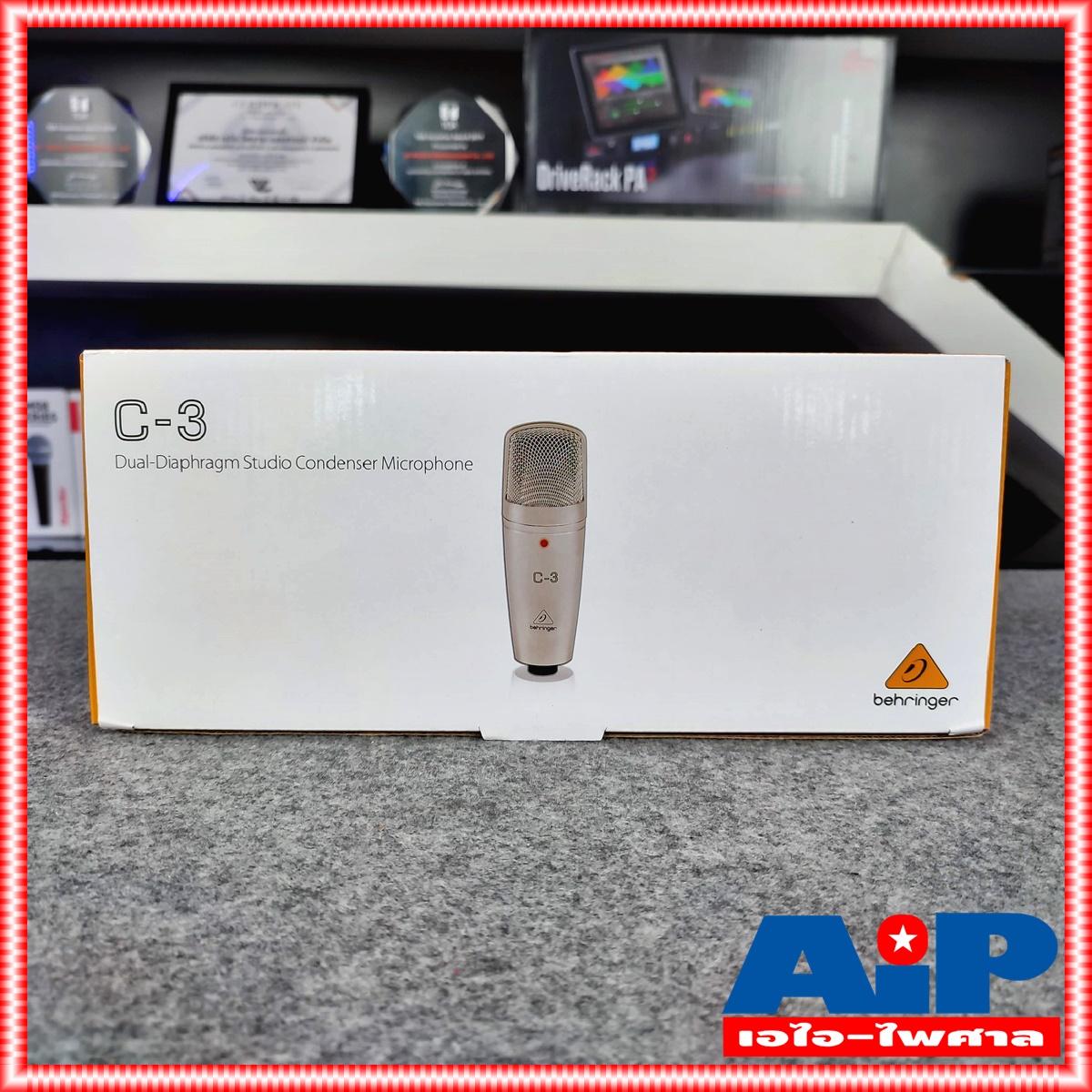 BEHRINGER C3 ไมค์โครโฟนสตูดิโอ C-3 ไมโครโฟนคอนเด็นเซอร์ C3 แบบ Large Dual-Diaphragm พร้อมแพทเทิร์นการรับเสียงปรับได้ +++
