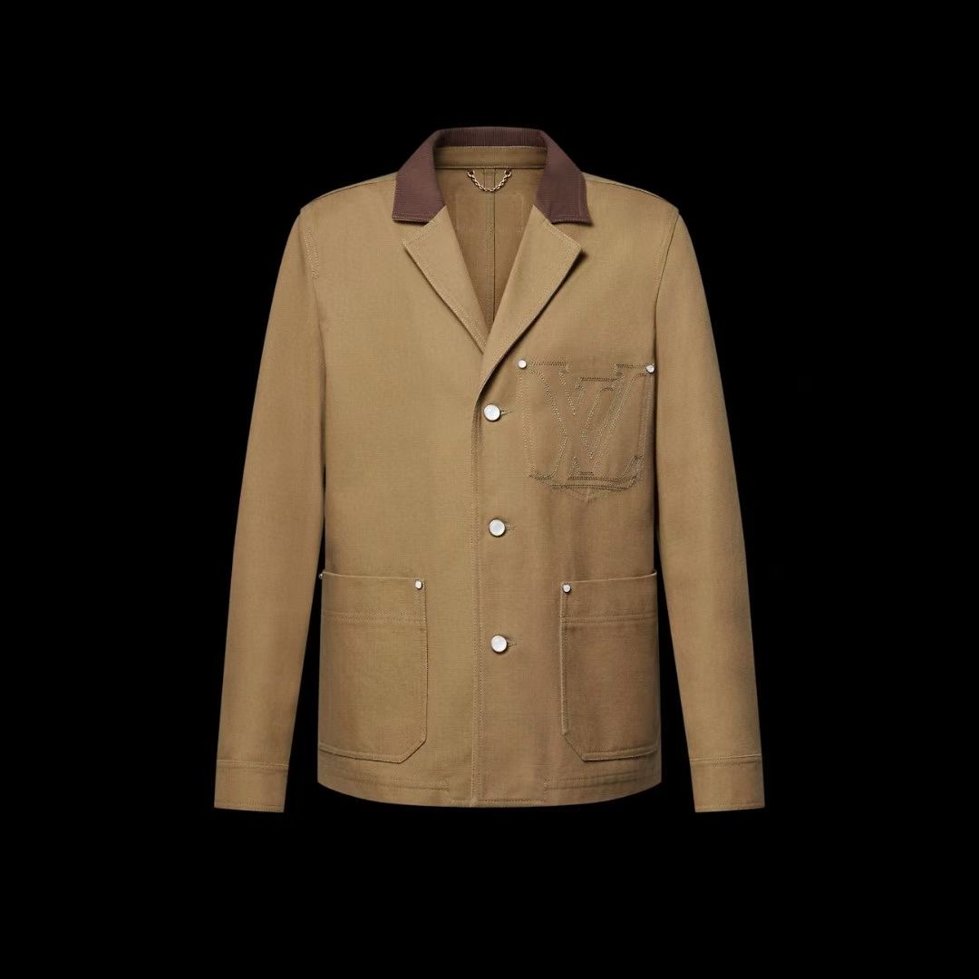 **do** เสื้อ LV Tailored Workwear Cotton Canvas Jacket สินค้าใหม่ ของแท้