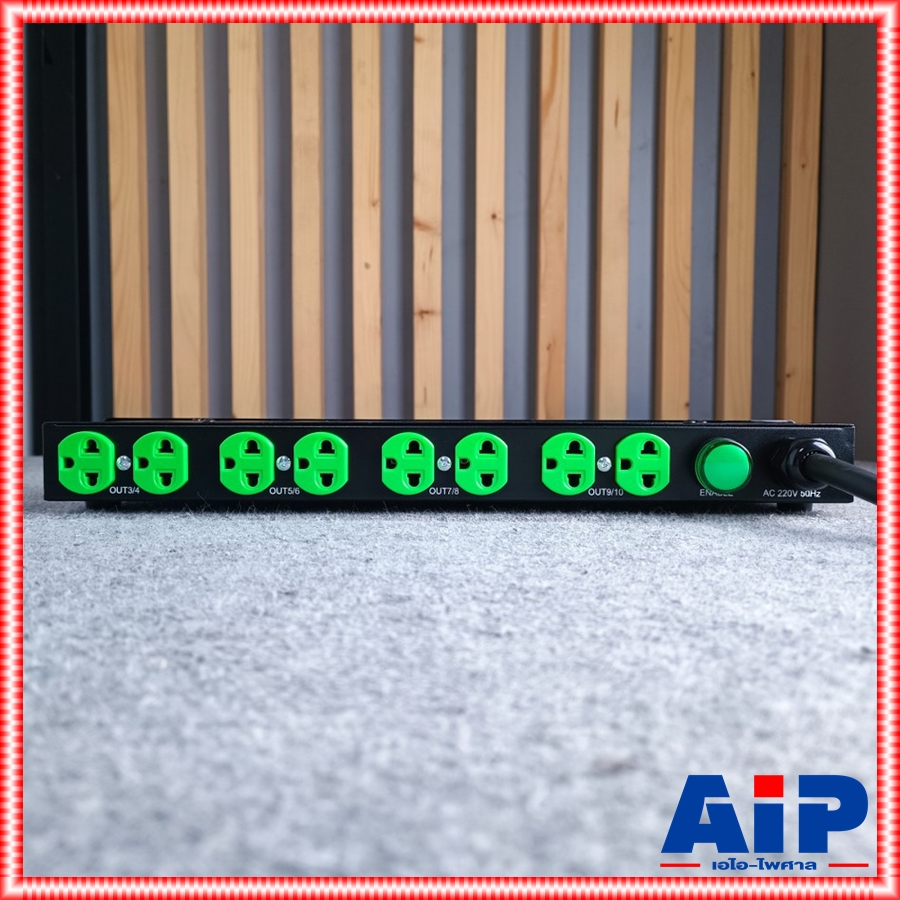 TECHCRON AC802A ปลั๊กไฟ 1U ปลั๊กเขียว AC802 จอสีน้ำเงิน AC-802 ปลั๊กไฟใส่แร็ค AC 802 A ปลั๊กไฟภาคสนาม ปลั๊กไฟใช้กับเครื่องเสียง