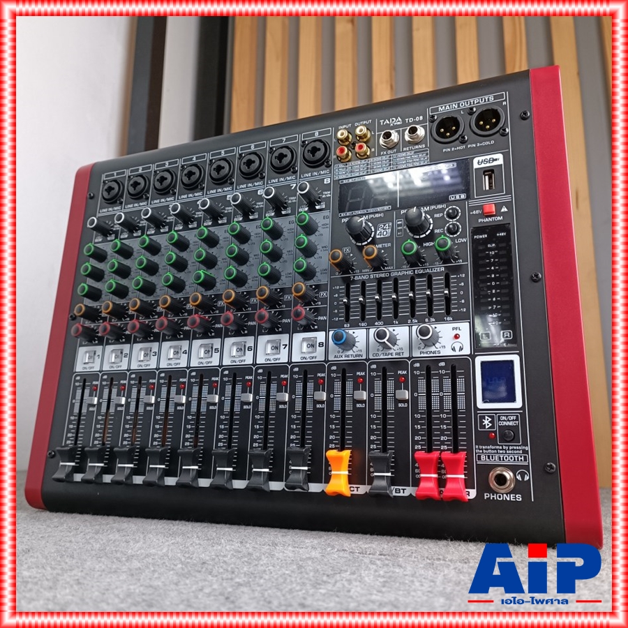 TADA TD-08 MIXER มิกเซอร์อนาล็อก 8 แชนแนล Bluetooth บลูทูธ เอฟเฟคแท้ ธาดา Tada TD 08 TD08 เอไอ-ไพศาล