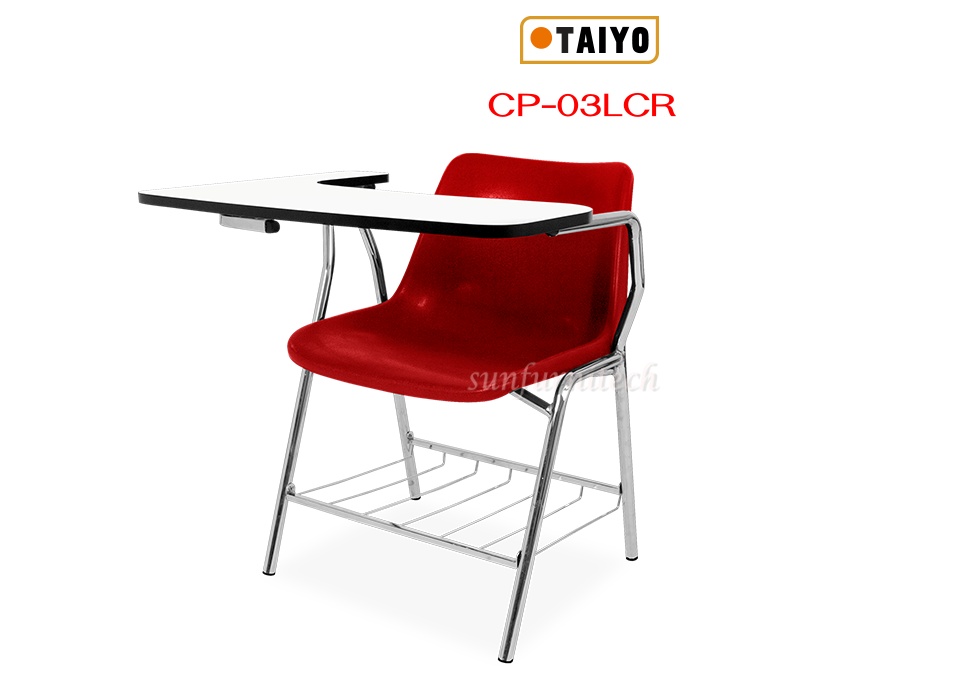 เก้าอี้แล็คเชอร์เปลือกโพลี แผ่นรองเขียนขนาดกว้าง ใหญ่พิเศษ Taiyo รุ่น CP-03LCR