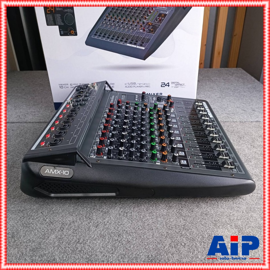 SOUNDVISION AMX-10 MIXER เครื่องผสมสัญญาณ มิกเซอร์ อนาล็อก 10 CH ซาวด์ วิชั่น รุ่น AMX 10 AMX10 เอไอ-ไพศาล