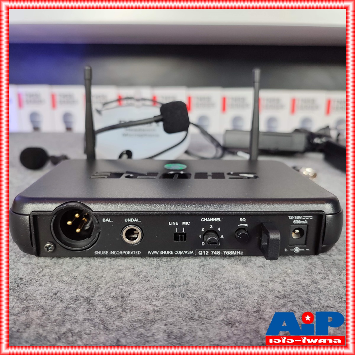 SHURE SVX14TH/PGA31-Q12 ไมค์คาดหัว ไมค์ลอย ไมโครโฟนไร้สายแบบคาดศรีษะเดี่ยว ย่าน UHF คลื่นความถี่ 748-758 MHz SVX 14 TH / PGA 31 Q 12 SVX14TH/PGAQ12 เอไอ-ไพศาล +++