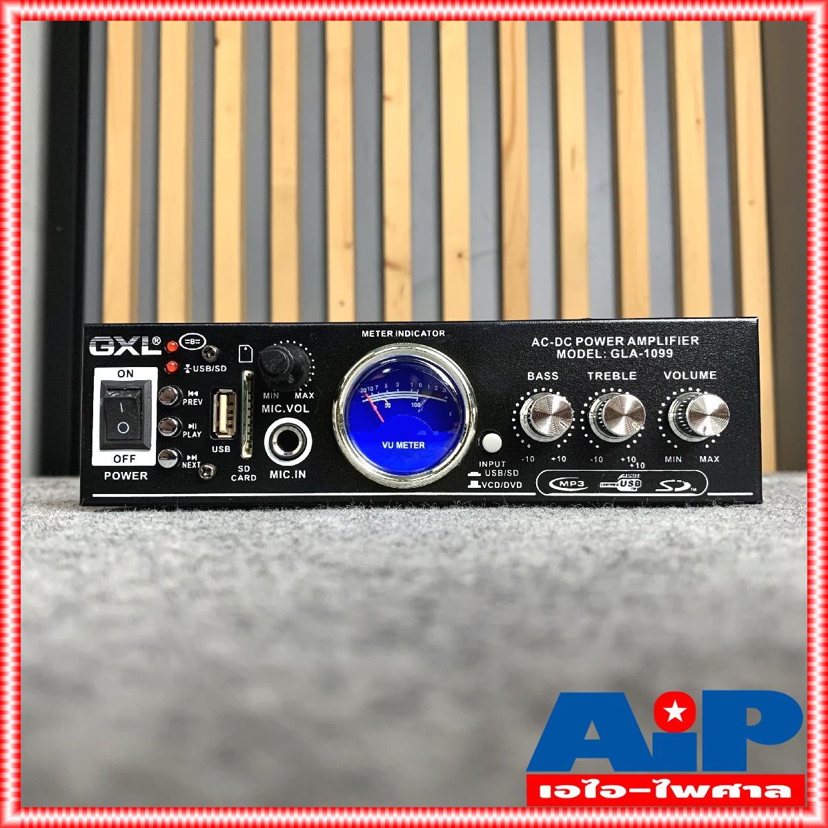 GXL GLA1099 แอมป์ USB AC/DC รับสัญญาณบลูทูธ เครื่องขยายเสียง GLA-1099 ใช้ได้ทั้งไฟบ้าน และไฟรถยนต์ 12V เอไอ-ไพศาล