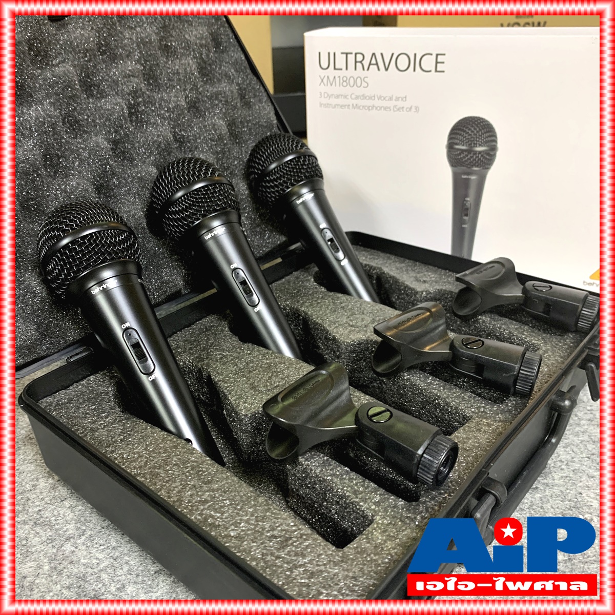 ไมค์แพ็ค3ตัว BEHRINGER XM1800S ไมค์สาย XM 1800 S ไมค์โครโฟน XM-1800 ไมค์ร้องเพลง ไมค์คาราโอเกะ ไมค์ microphone +++