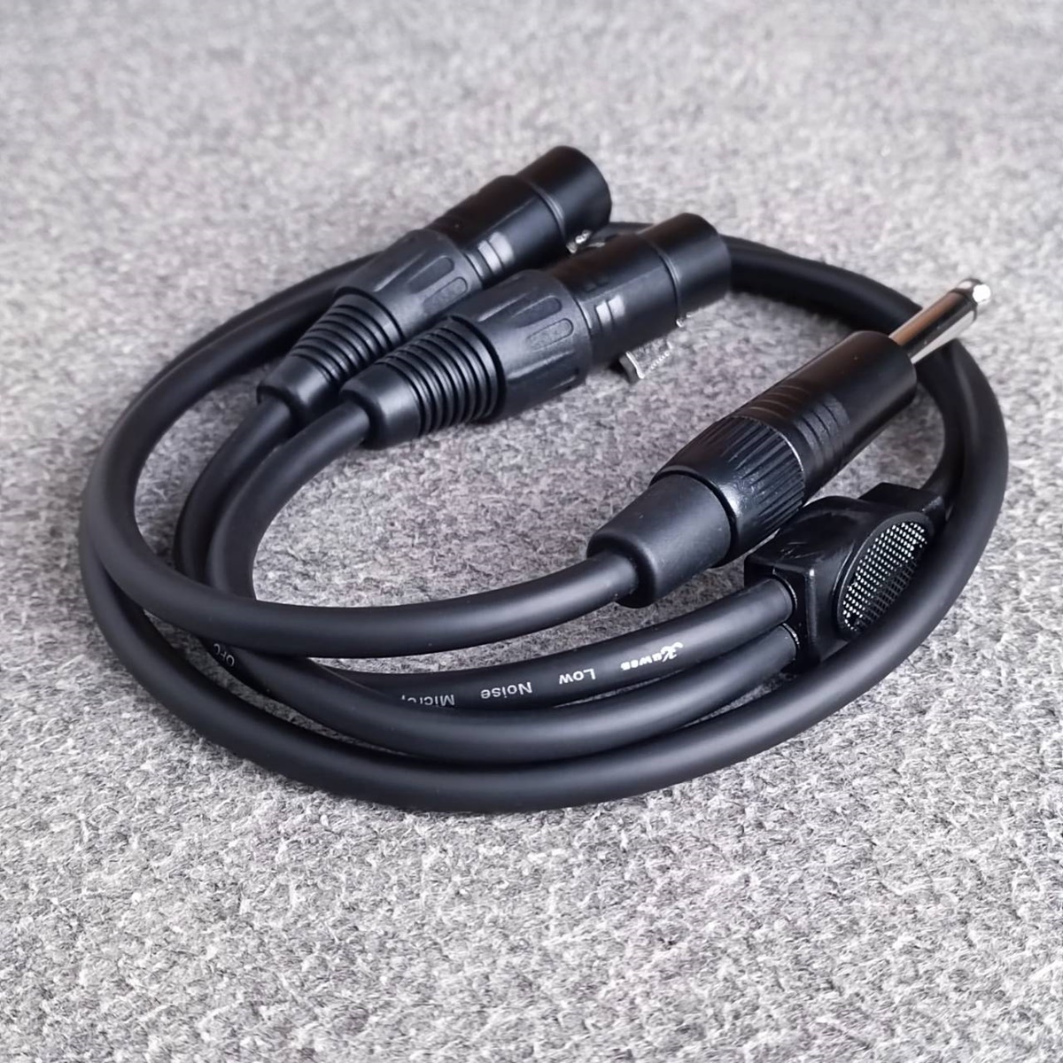 ยาว1เมตร DYNACOM J304 สายPHONE MONOออกXLRเมียx2 1เมตร สายY สายสัญญาณ XLRตัวเมียx2 ออก P.MIC MONO 6.35mm. เอไอ-ไพศาล